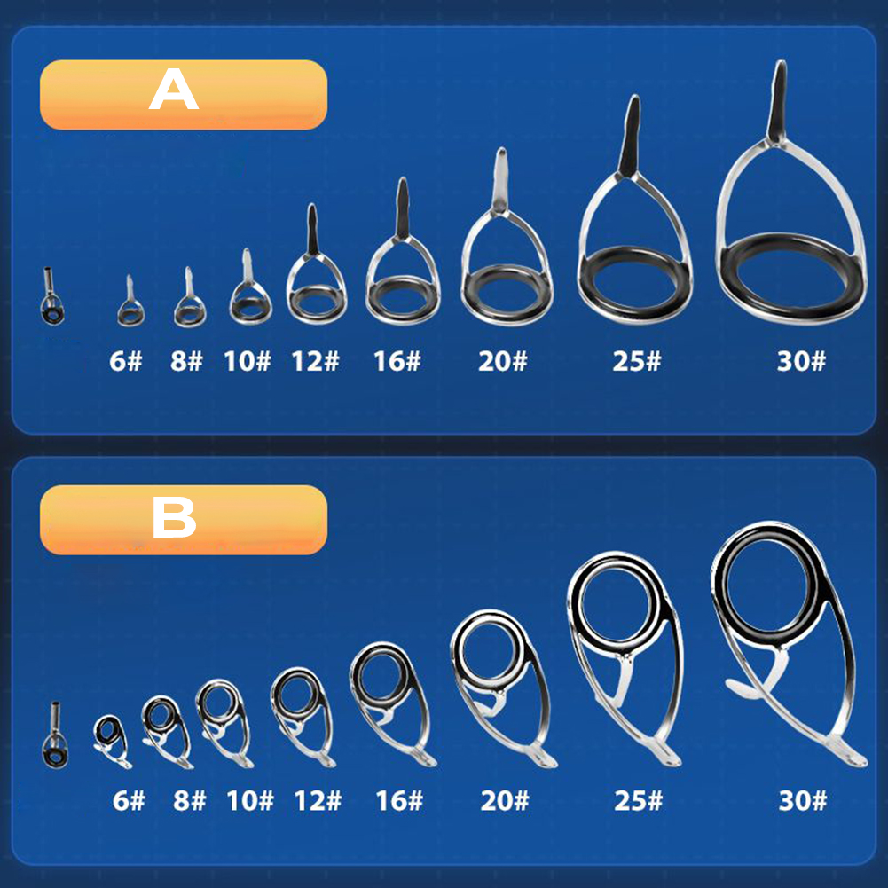 Fishing Rod Tip Replacement - 9 adet olta kılavuzu seramik yüzükler